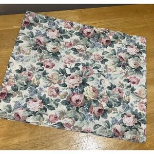 Vtg Croscill Arbor Rose Garden Valance 18x84" Cottagecore Cabbage Floral